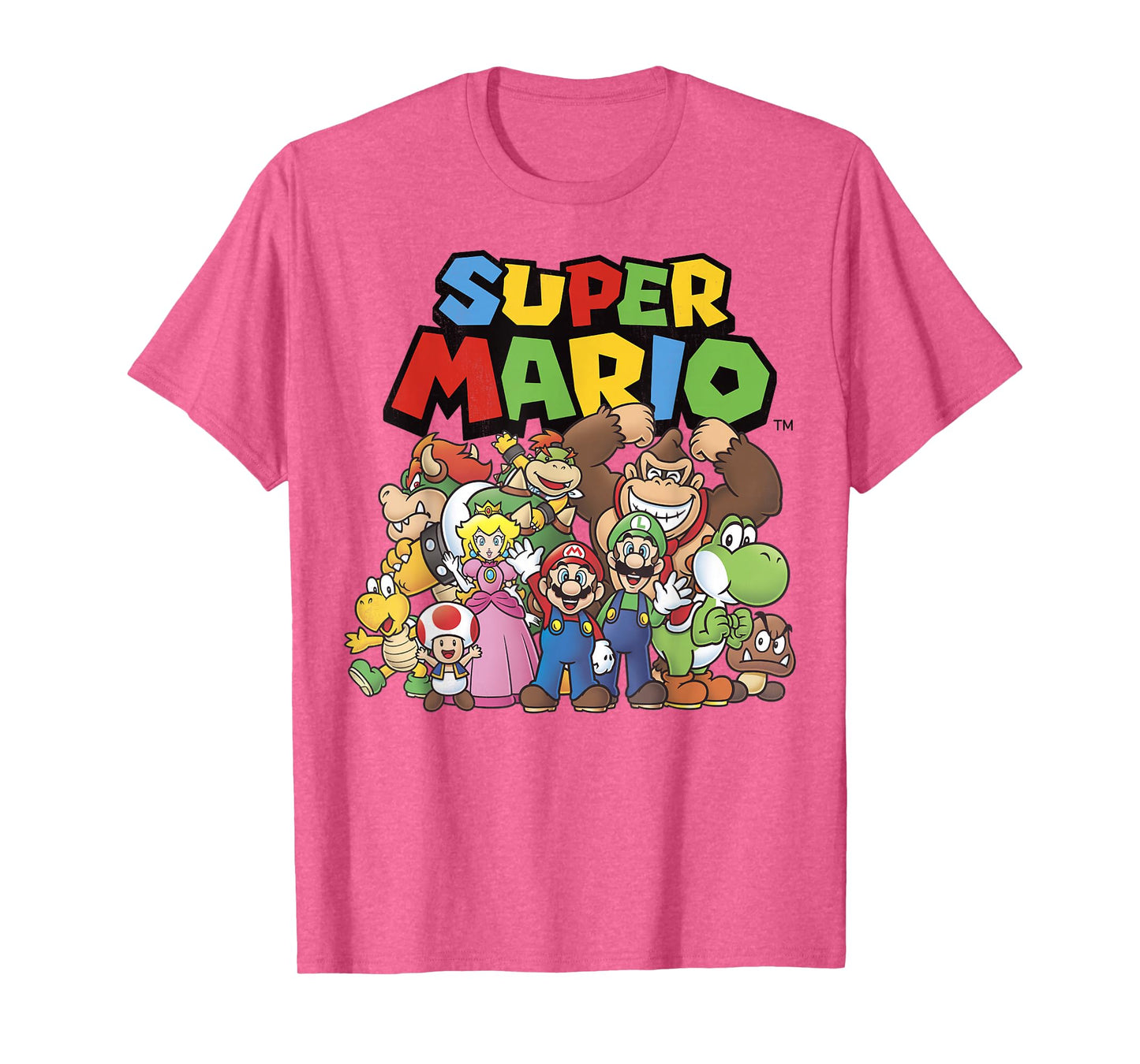 Super Mario Full Cast Group Shot Classic Graphic T-Shirt T-Shirt