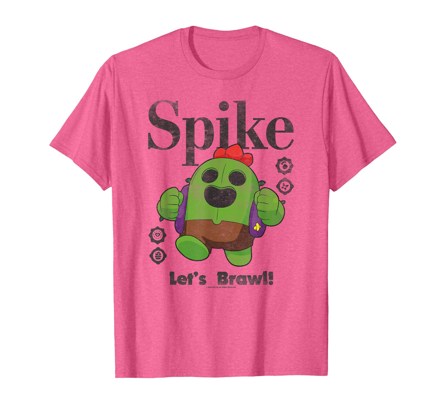 Brawl Stars Spike The Legendary Brawler Distressed Poster T-Shirt