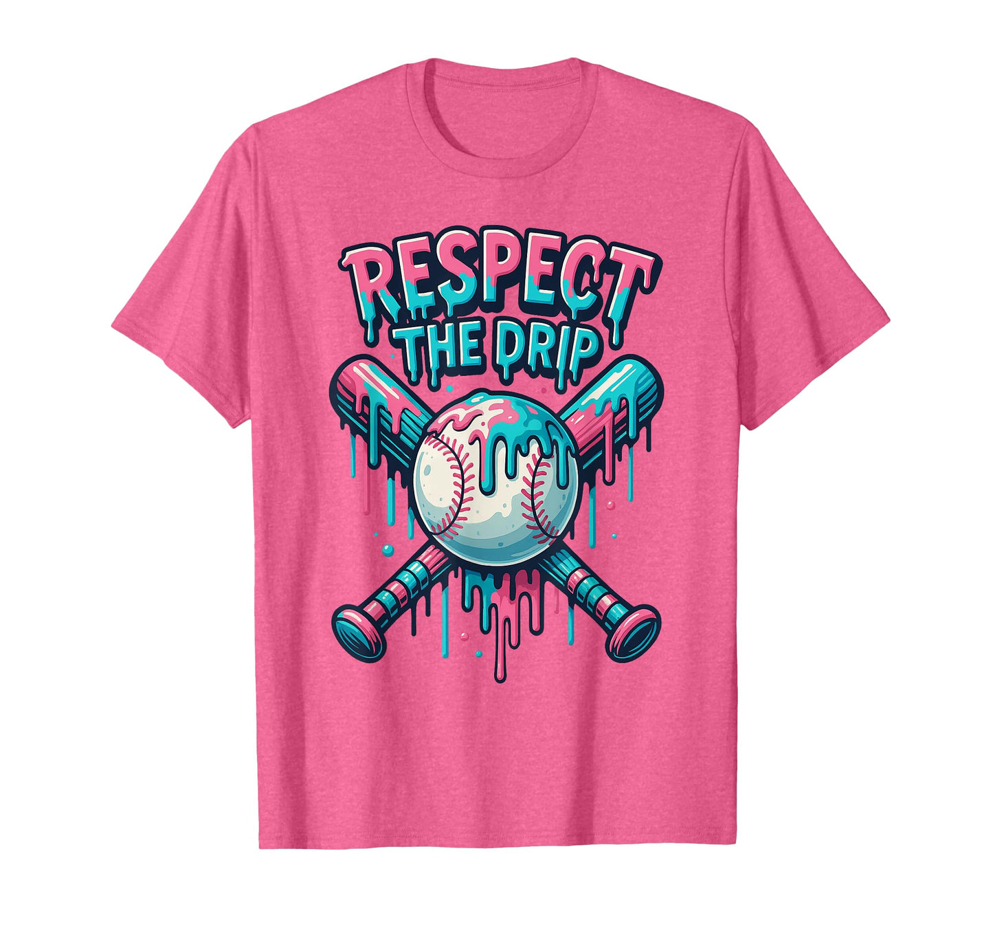 Funny Baseball Respect The Drip Baseball Boys Ice Cream T-Shirt