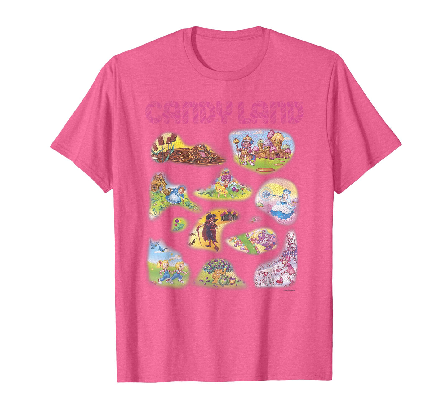 Candy Land Vintage Game Board Locations Textbook T-Shirt