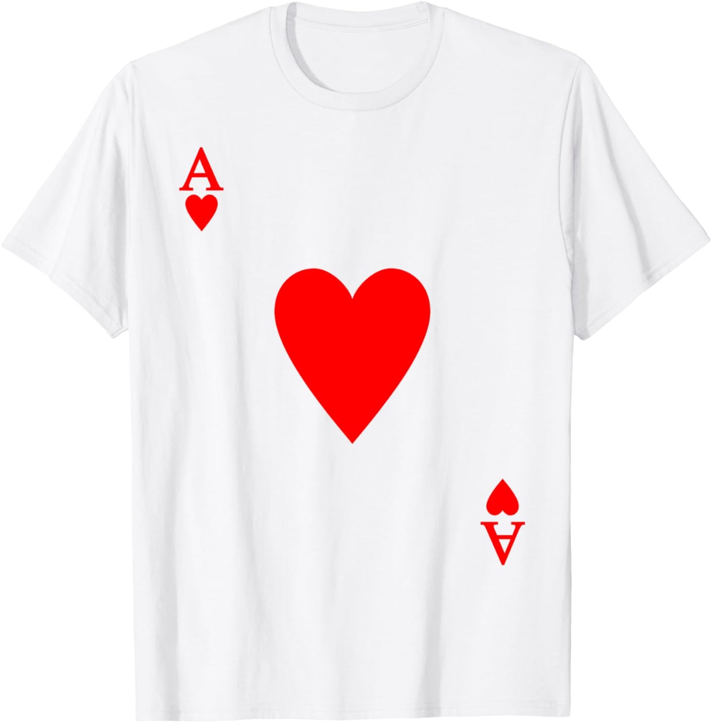 Ace of Hearts Funny Halloween Card Costume T-Shirt - T-Shirt | White
