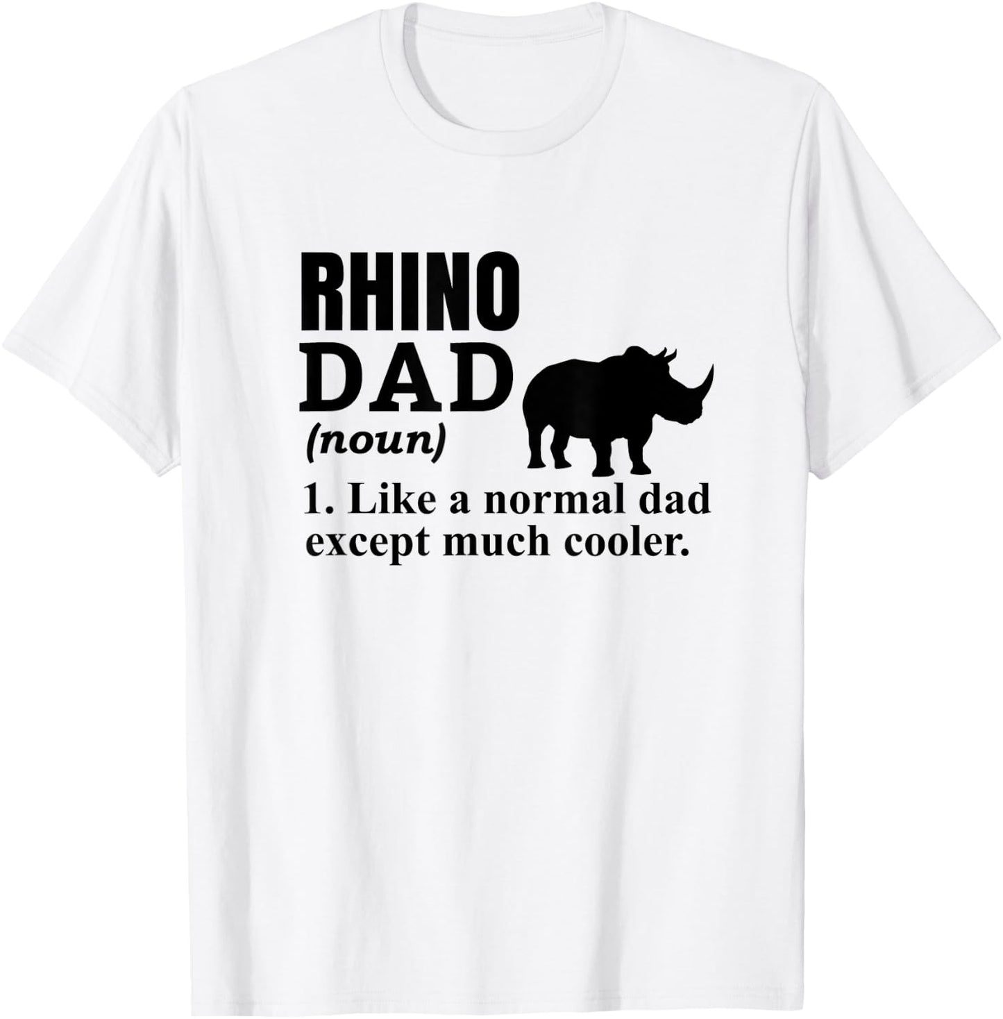 Rhino Dad Chubby Unicorns Fat Rhino T-Shirt - T-Shirt | White