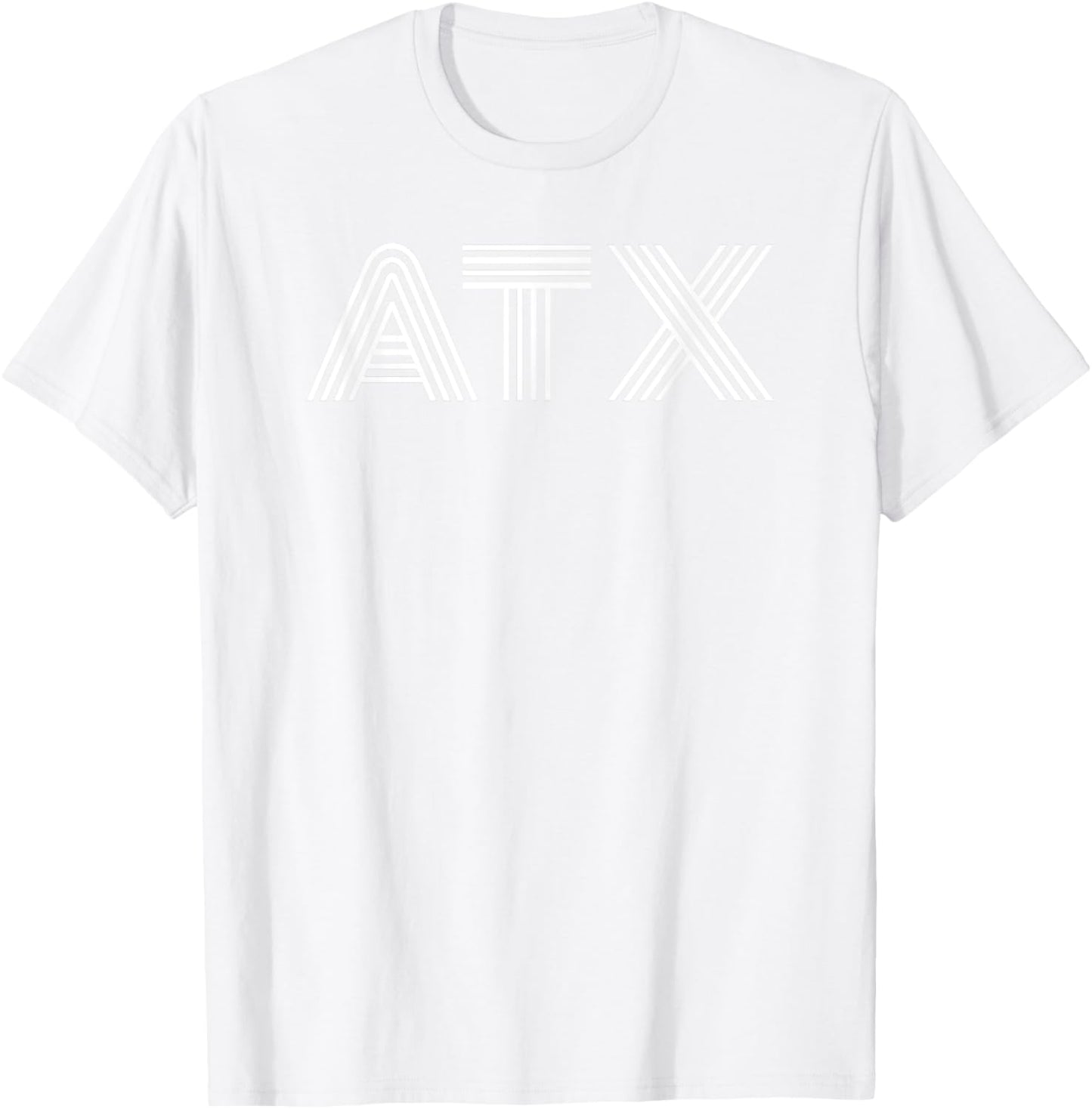 ATX / Austin TX Retro Design In White T-Shirt - T-Shirt | White