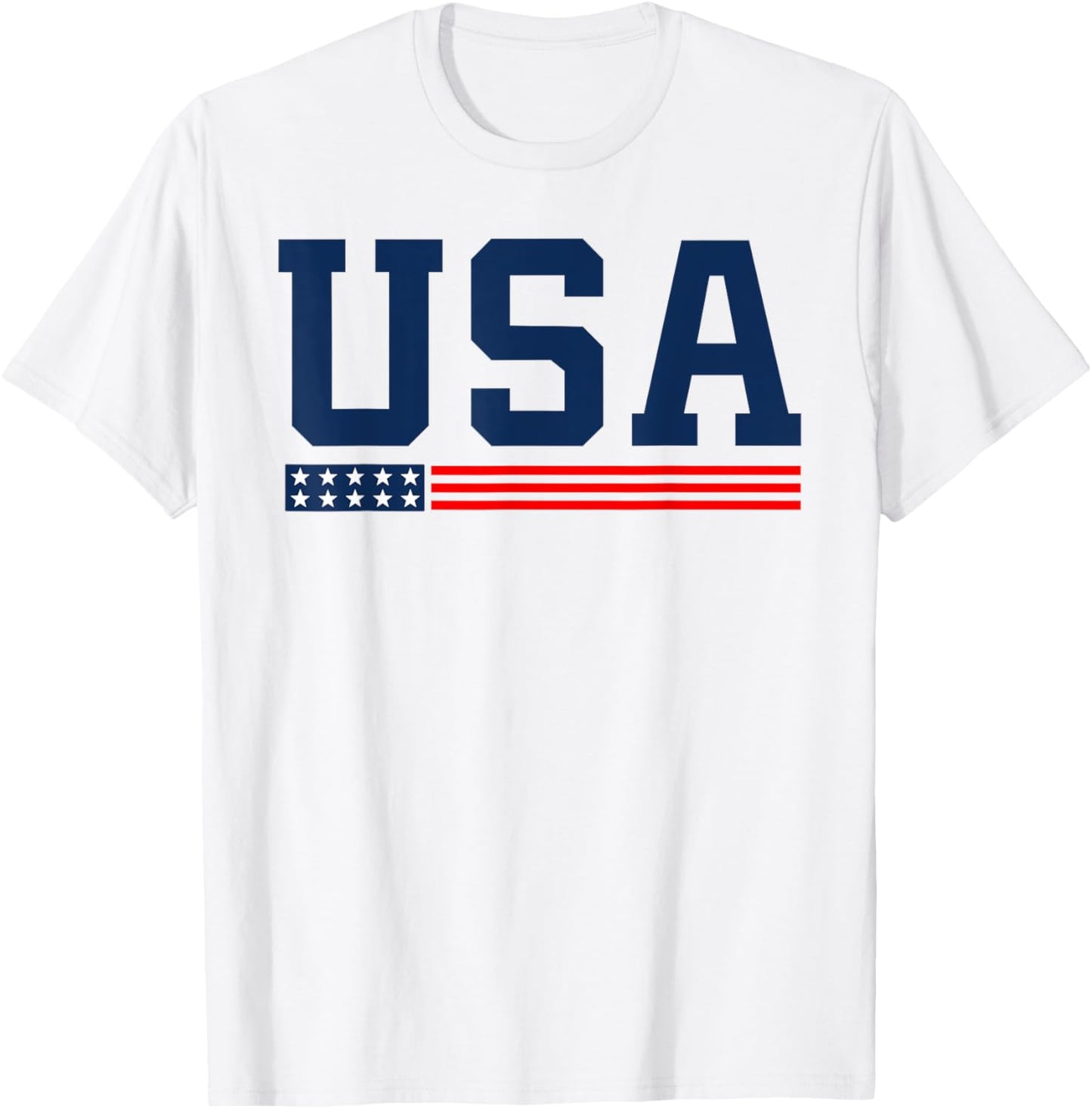American Flag Proud American Boys Girls Men 4th of July USA T-Shirt - T-Shirt | White