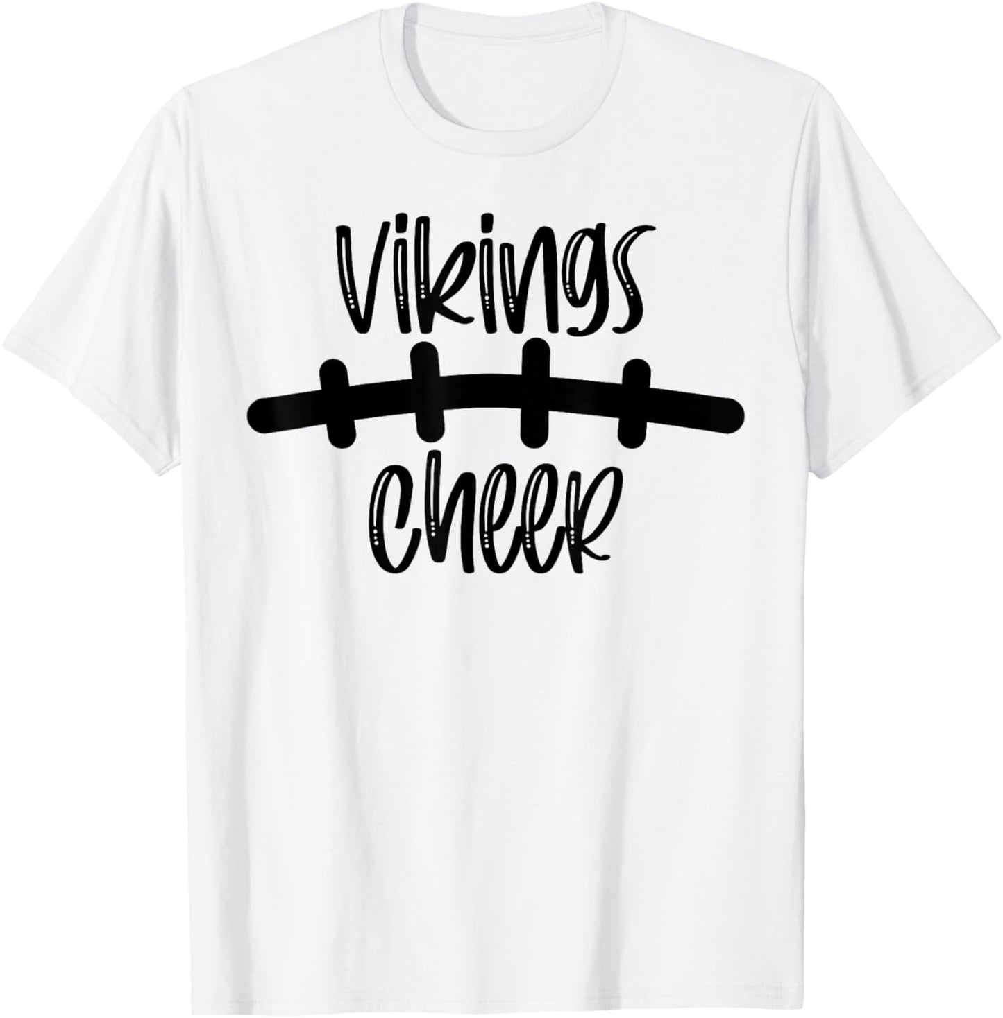 Vikings Cheer School Spirit Football Team Mascot Game Night T-Shirt - T-Shirt | White