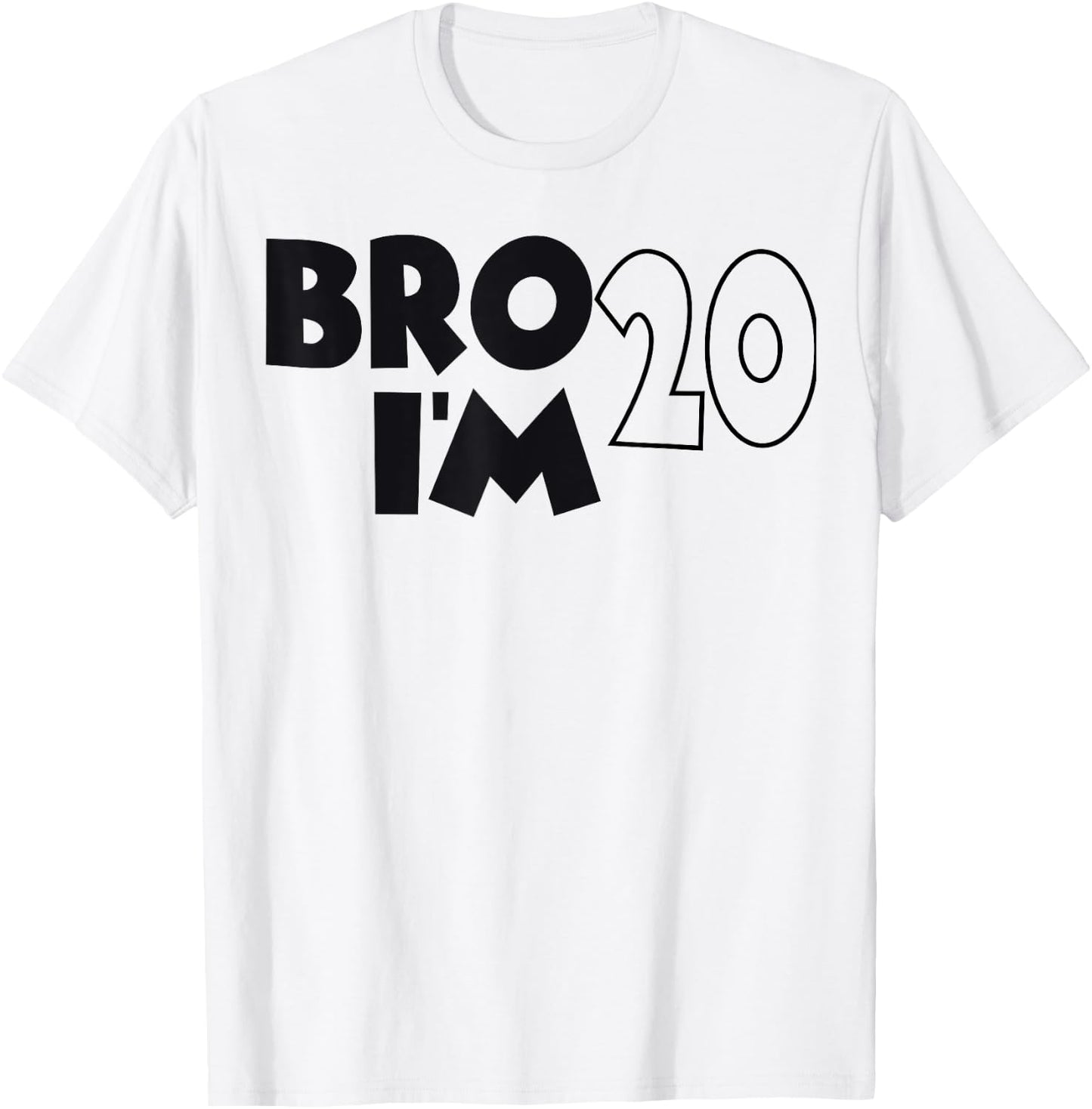 20th Birthday Boy Bro I’m 20 Year Old 20th Birthday Party T-Shirt - T-Shirt | White