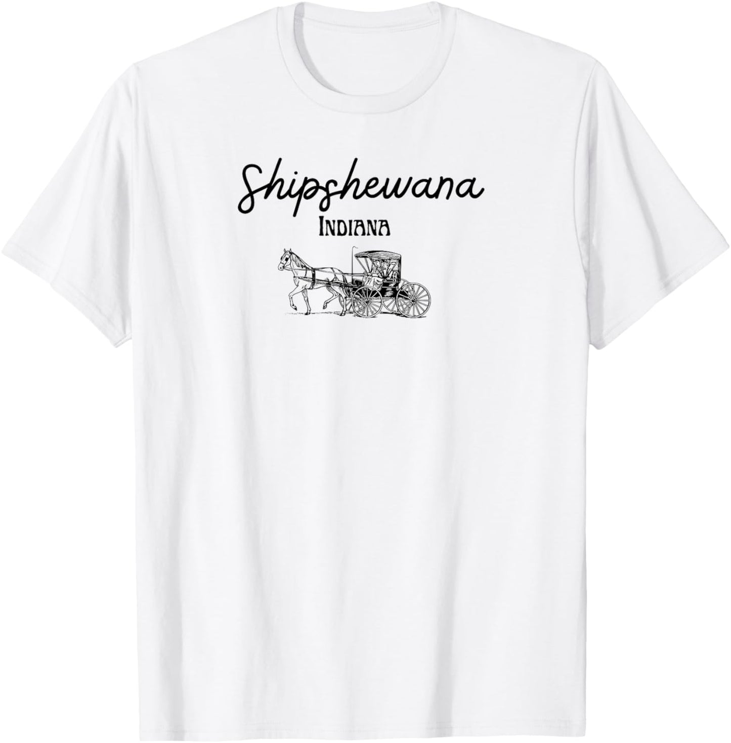 Shipshewana Indiana Horse Buggy Amish Country T-Shirt - T-Shirt | White