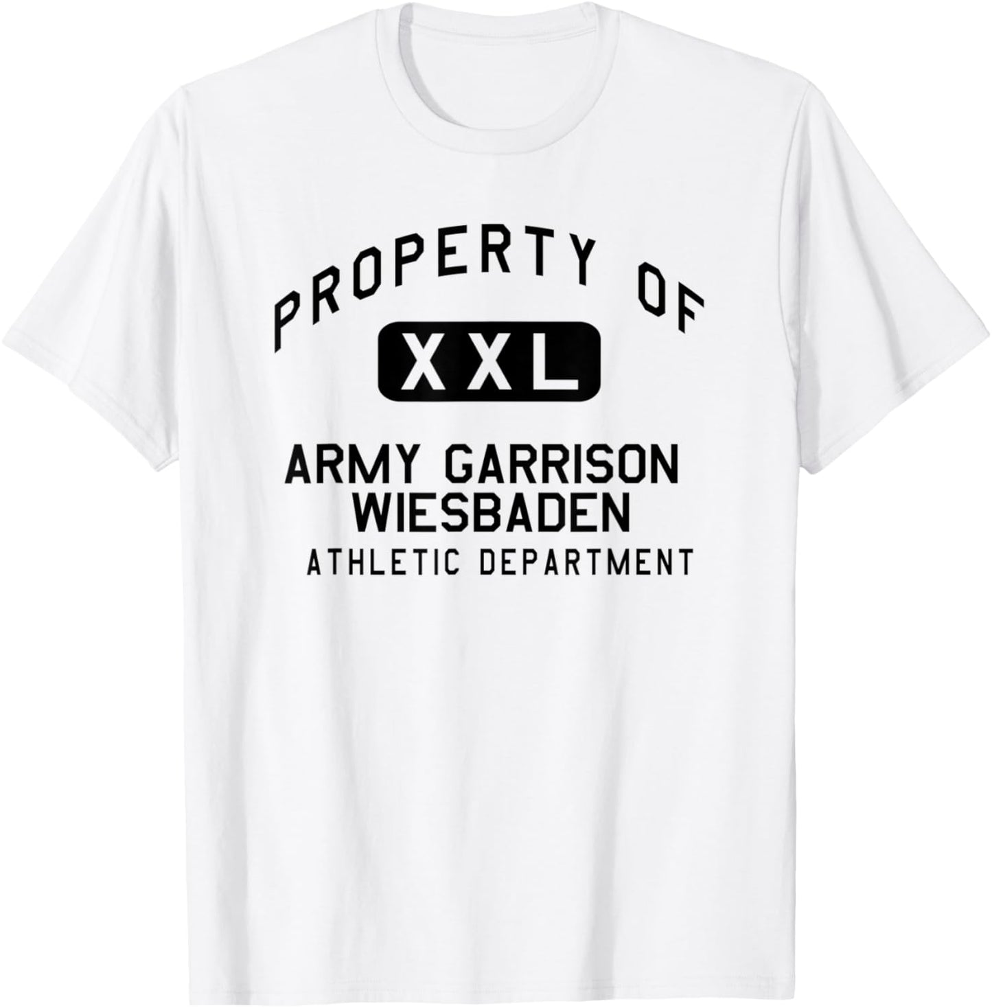 Property of Garrison Wiesbaden Athletic Department T-Shirt - T-Shirt | White