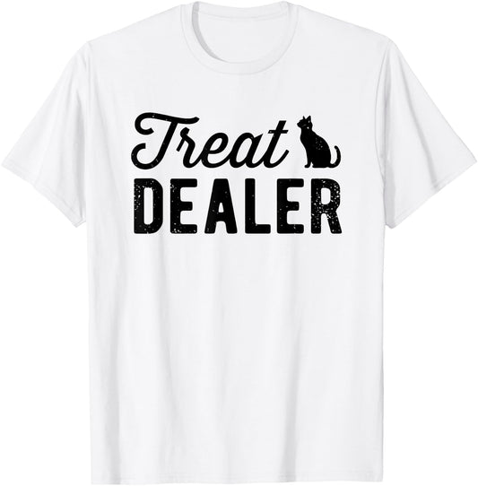 Cat Treat Dealer Funny Humor Cat Owner Cat Treats Cat Lover Women T-Shirt - T-Shirt | White