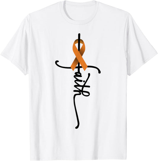 Appendix Cancer Faith Appendix Cancer Awareness Support T-Shirt - T-Shirt | White