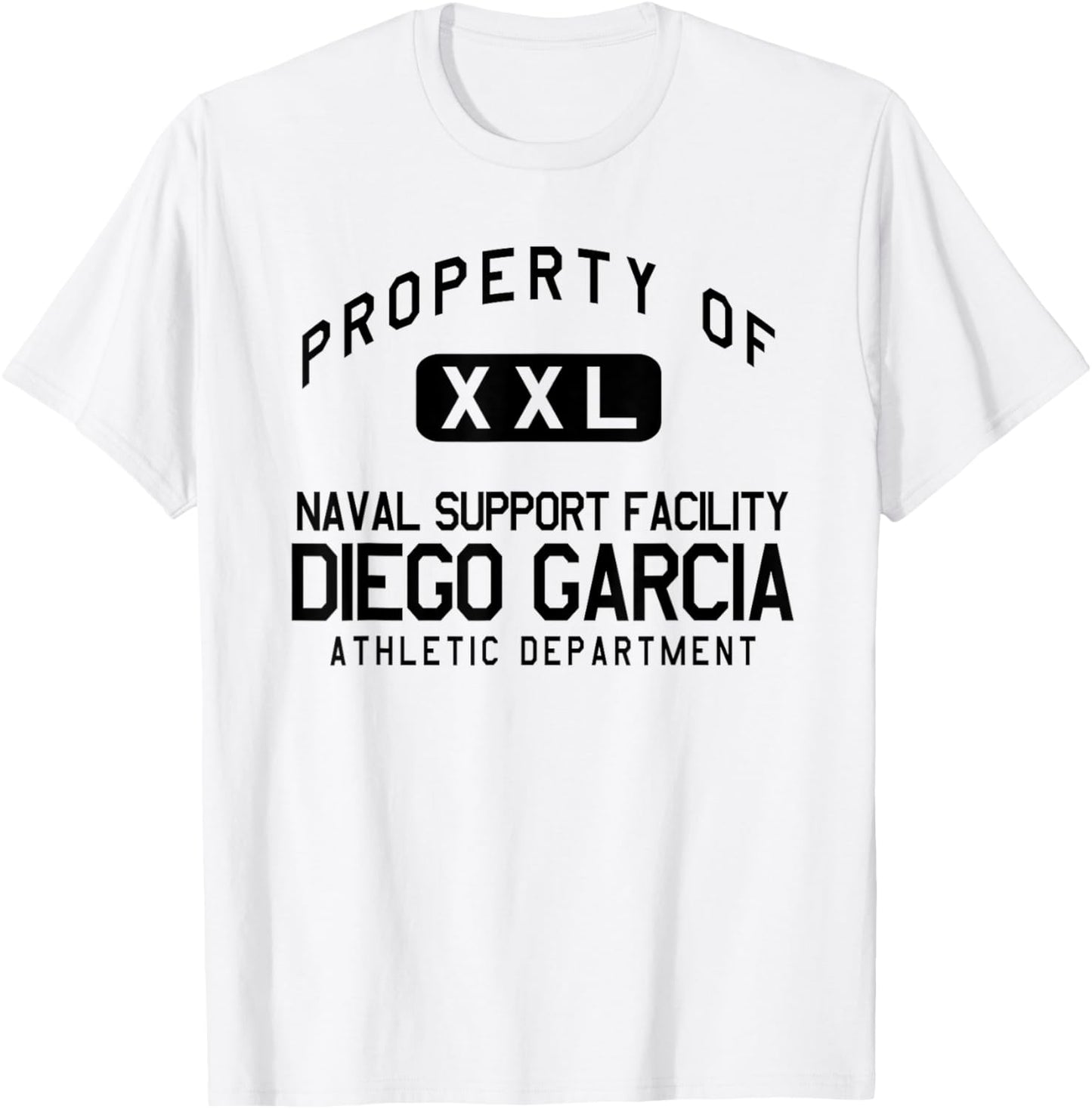 Property of Naval Support Activity Diego Garcia Athletic Dep T-Shirt - T-Shirt | White