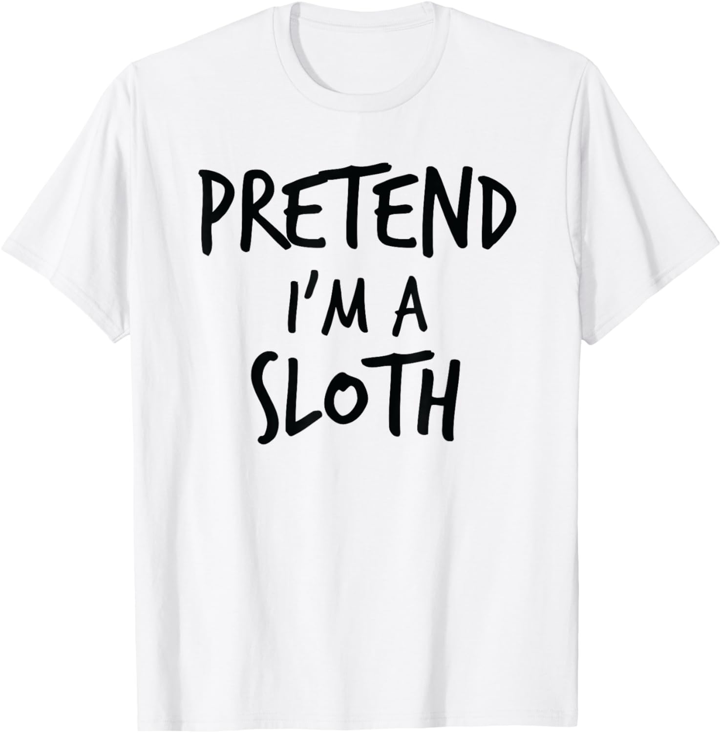 Funny Lazy Halloween Shirt Pretend I'm A Sloth Costume T-Shirt - T-Shirt | White
