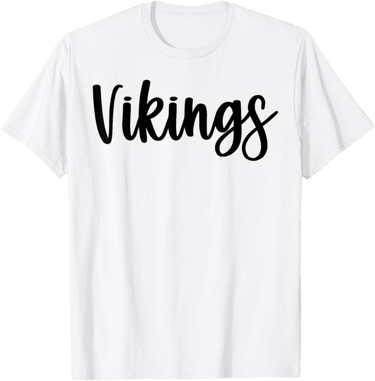 Vikings School Spirit Team Mascot Game Night T-Shirt - T-Shirt | White