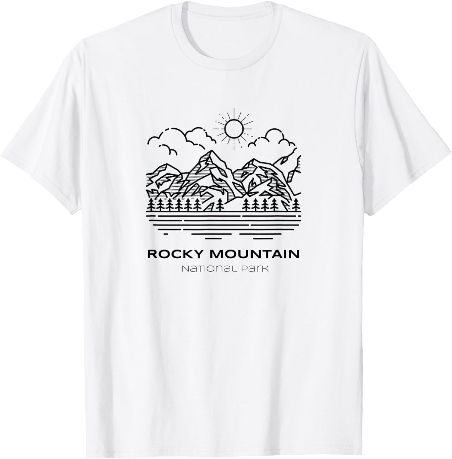 Vintage Rocky Mountain National Park Hike T-Shirt - T-Shirt | White
