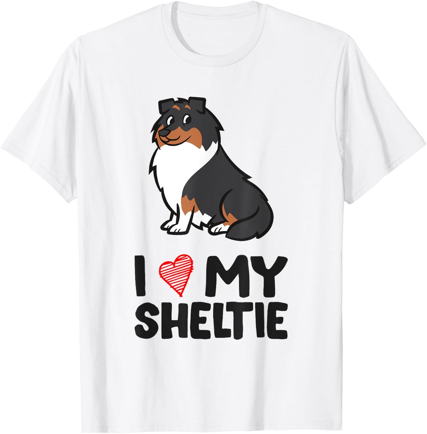 Sheltie Dog I Love My Sheltie Women Kids T-Shirt - T-Shirt | White