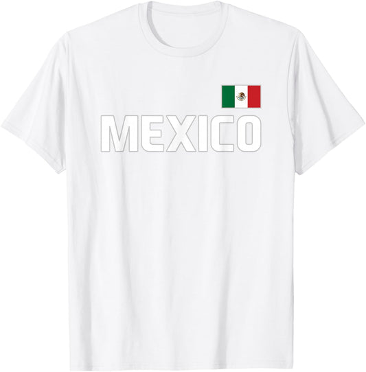 Mexico Flag Mexican Pride International Country T-Shirt - T-Shirt | White