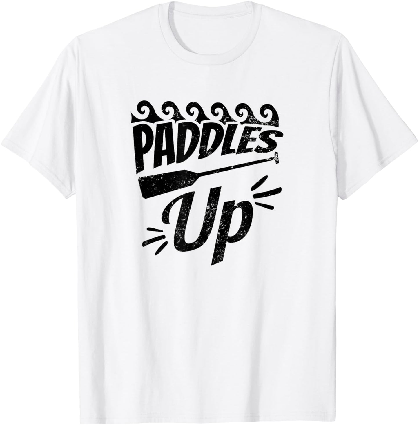 Paddles Up Design Dragon Boat T-Shirt - T-Shirt | White
