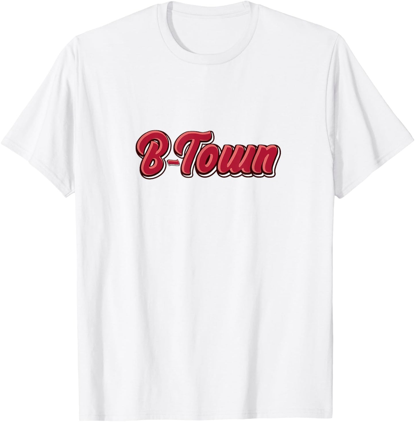 Red & White B-Town Bloomington Indiana T-Shirt - T-Shirt | White