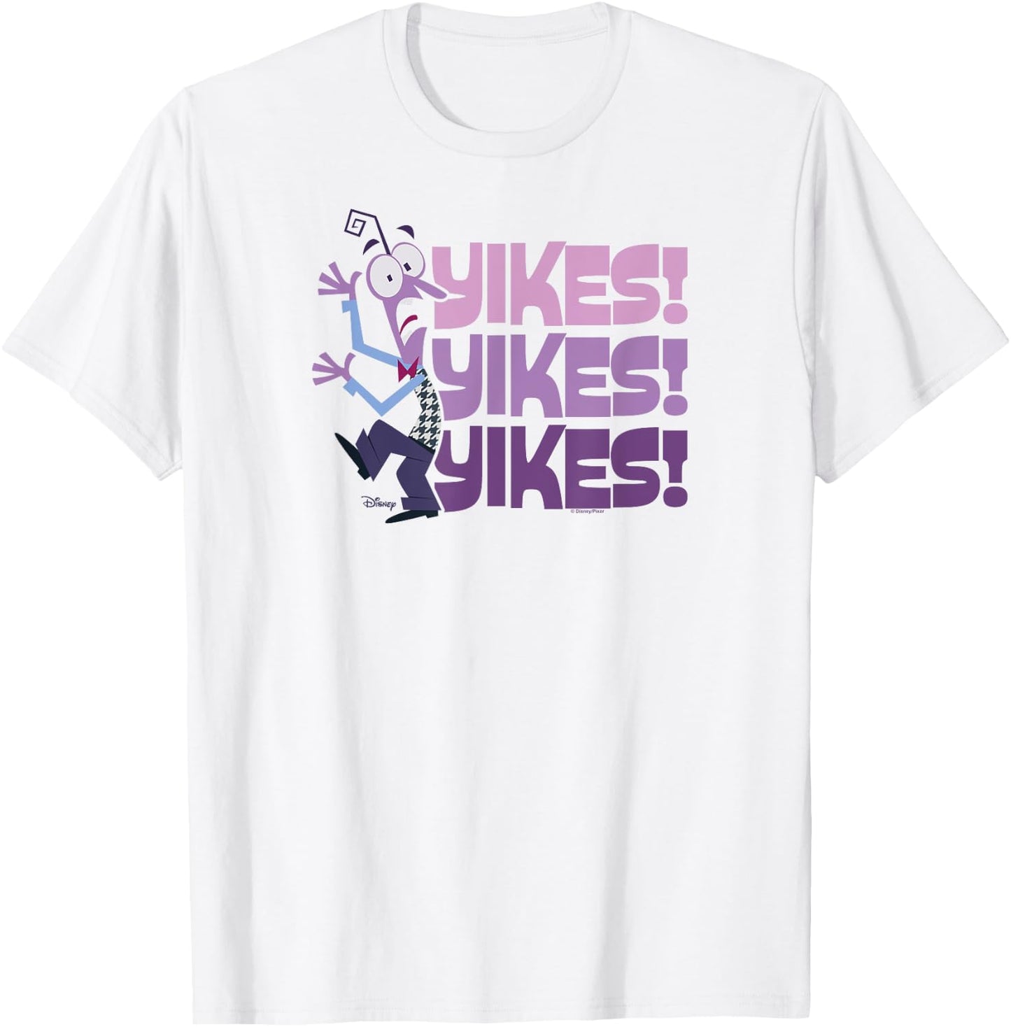 Inside Out 2 - Fear Movie Character Yikes Stacked Repeated T-Shirt - T-Shirt | White