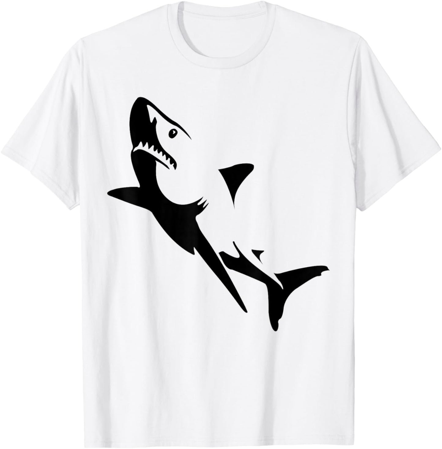 Great White Shark Attack Graphic T-Shirt - T-Shirt | White