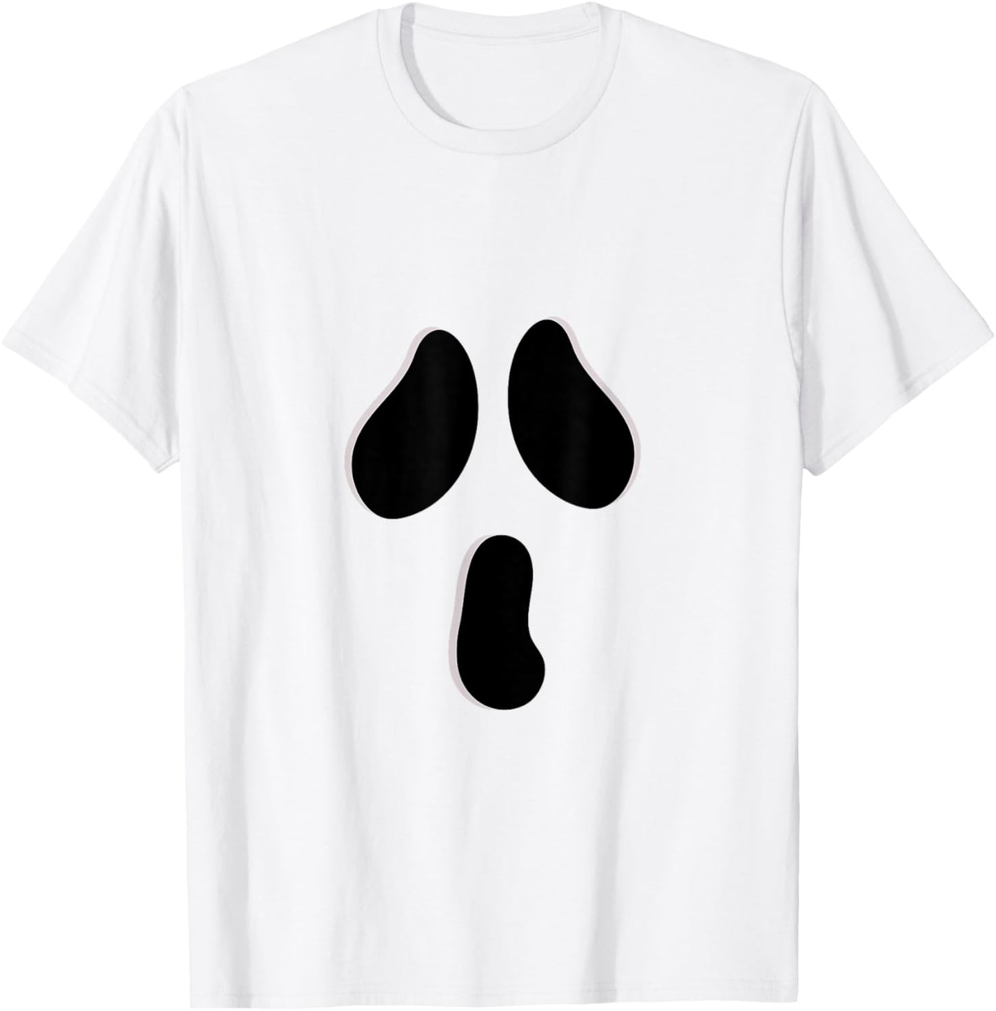 Halloween Cute Spooky White Ghost Face Shirt Costume T-Shirt - T-Shirt | White