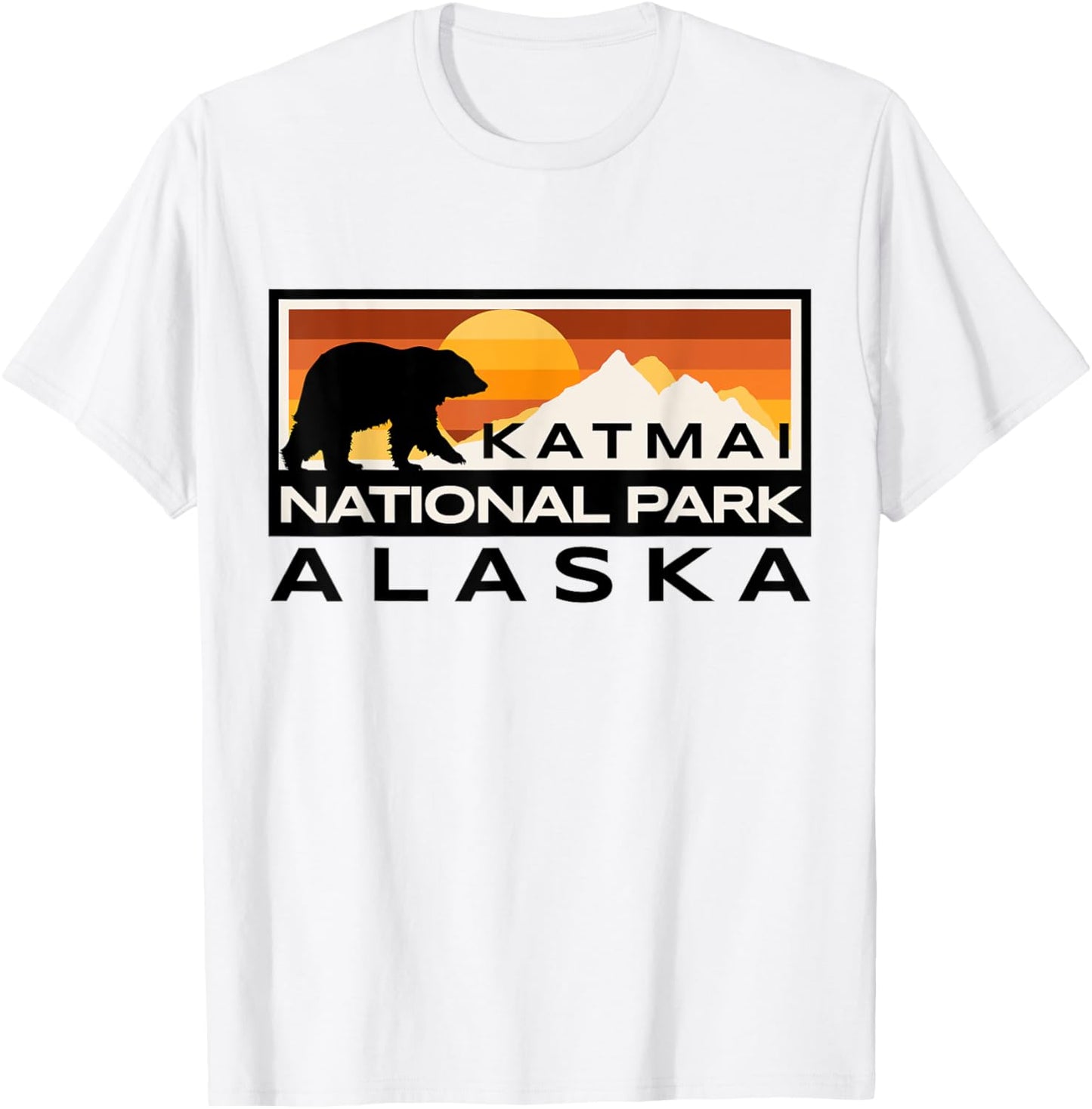 Katmai National Park Alaska Nature Bear Outdoors T-Shirt - T-Shirt | White