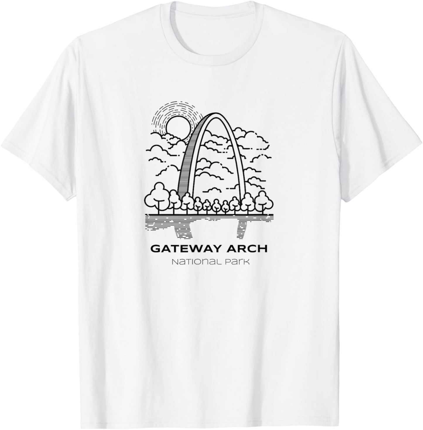 Vintage Gateway Arch National Park Hike T-Shirt - T-Shirt | White