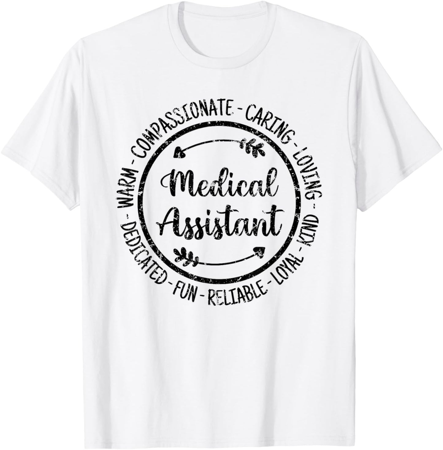 Medical Assistant Health Care Worker Vintage Distressed T-Shirt - T-Shirt | White