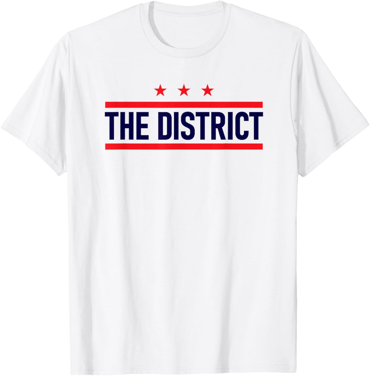 Washington DC The District flag retro T-Shirt - T-Shirt | White