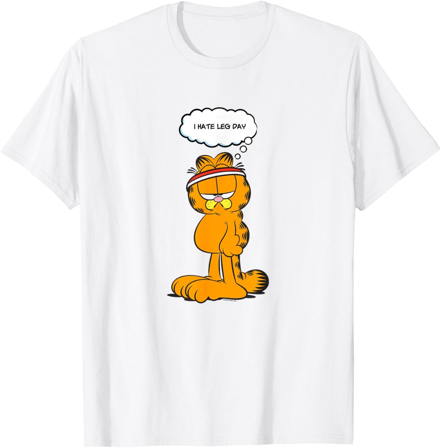 Garfield I Hate Legs Day Work Out Garfield T-Shirt - T-Shirt | White
