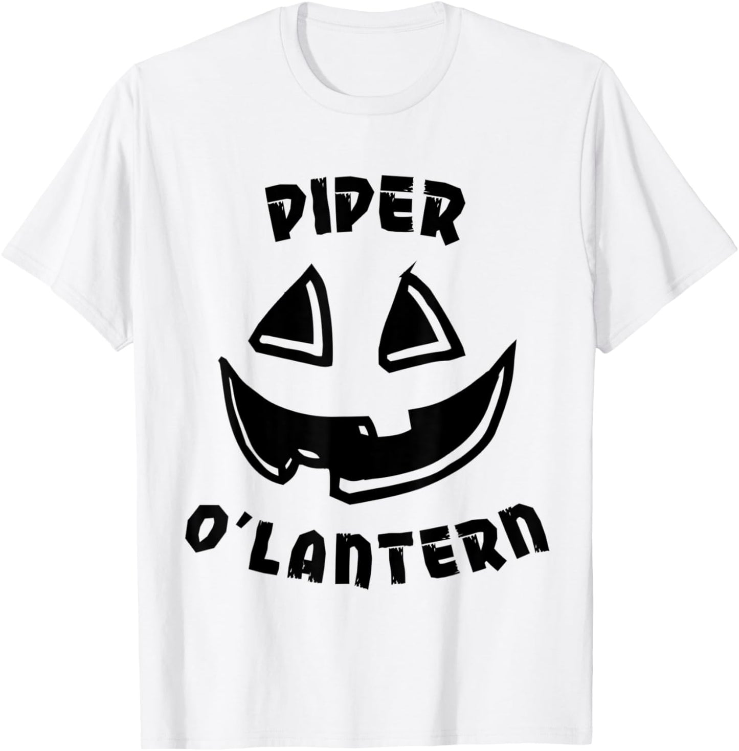 Personalized Piper O'Lantern Halloween Pumpkin Costume T-Shirt - T-Shirt | White