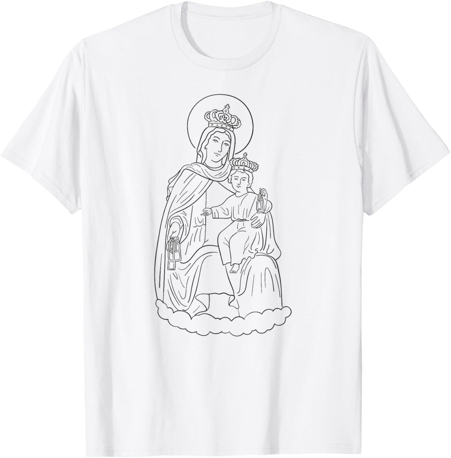 Lady of Mount Carmel - Virgin of Carmel - Virgen del Carmen T-Shirt - T-Shirt | White
