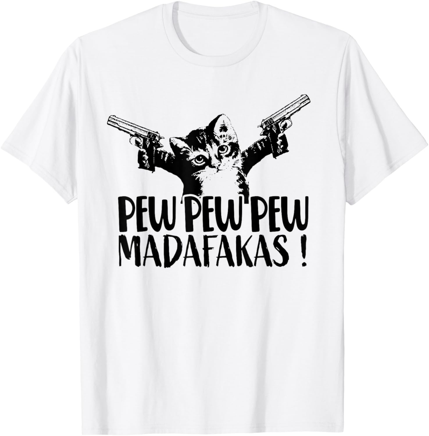 Cat Pew Madafakas Vintage Crazy Cat lustige Katze Women T-Shirt - T-Shirt | White