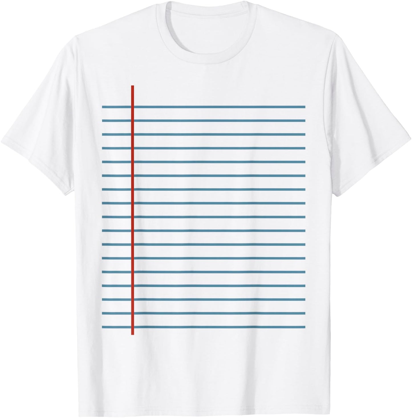 Lined Paper Notebook Funny School Student Costume Easy DIY T-Shirt - T-Shirt | White