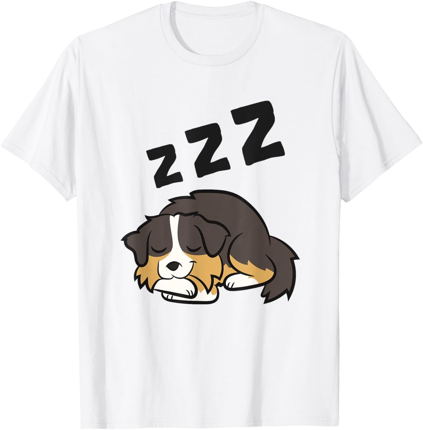 Aussie Dog Sleeping Aussie Dog Pajama Australian Shepherd T-Shirt - T-Shirt | White