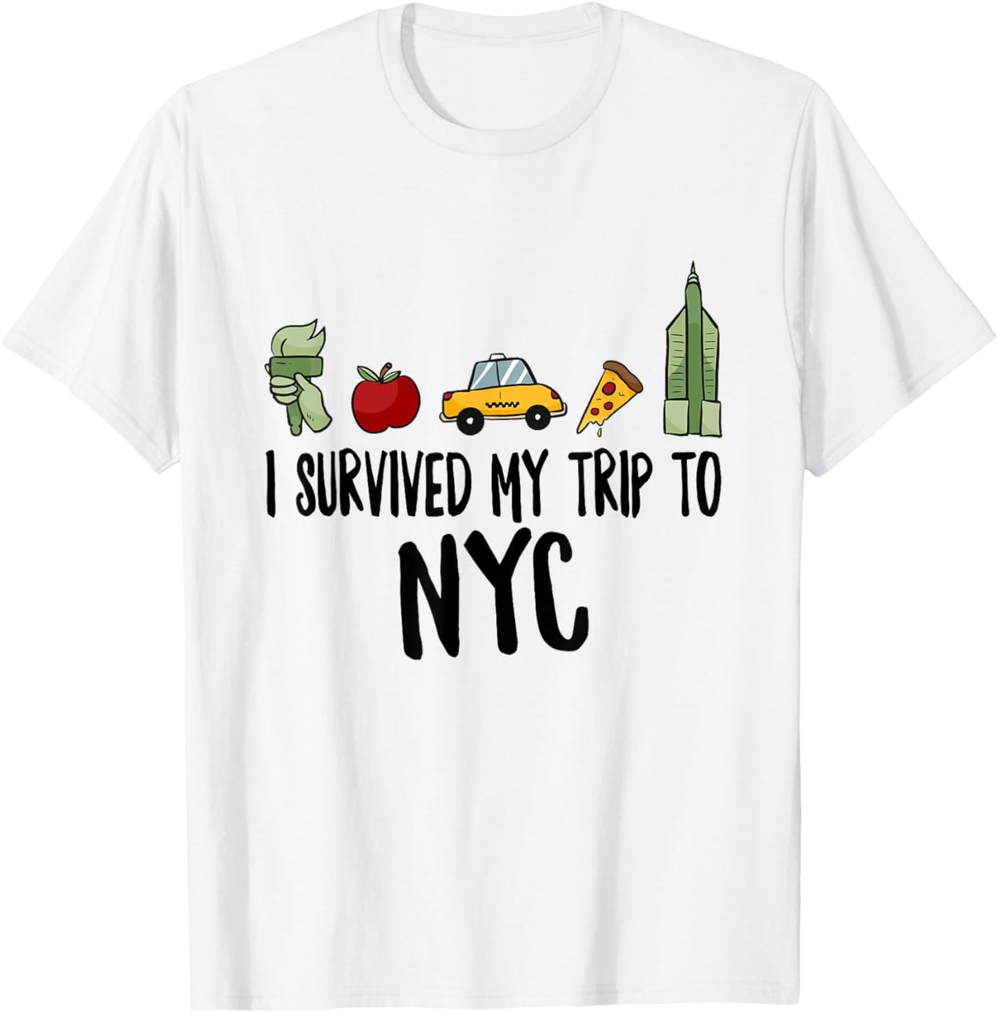 I survived my trip to NYC New York Bild Big Apple T-Shirt - T-Shirt | White