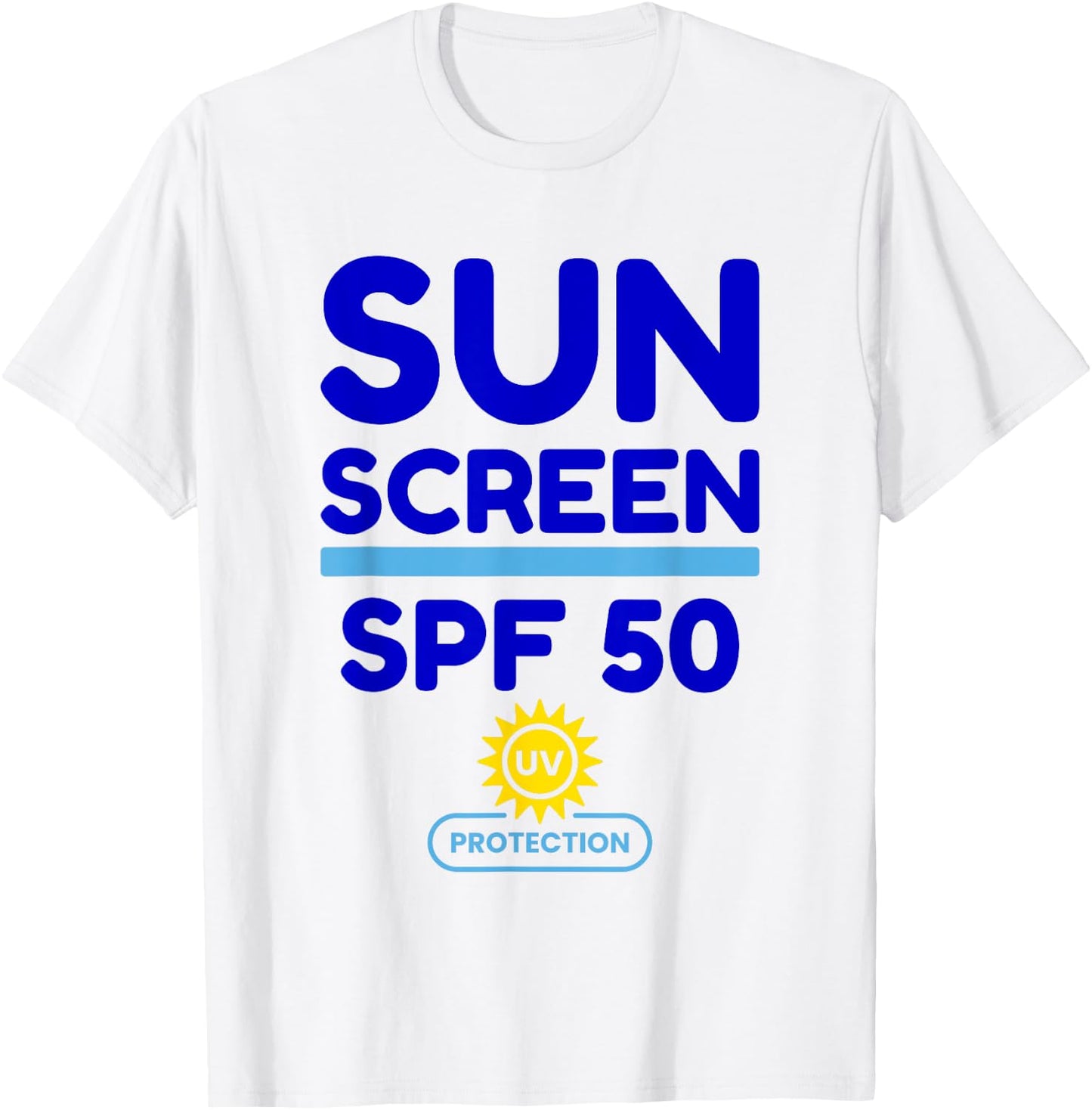 Sunscreen SPF 50 costume for vacation & Halloween sunscreen T-Shirt - T-Shirt | White