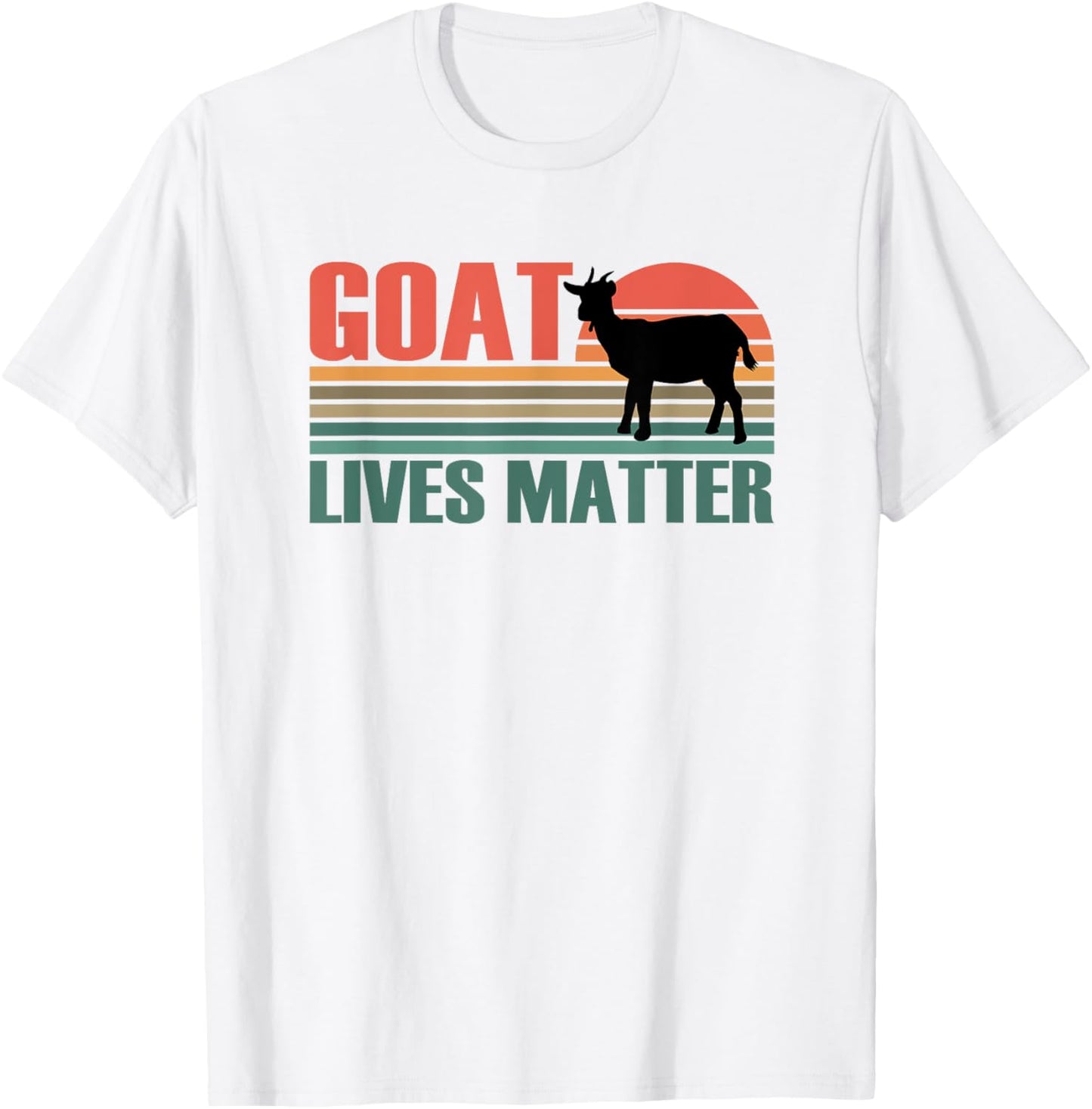 Funny Farmer Farming Farm Goats Goat Lives Matter Men Women T-Shirt - T-Shirt | White