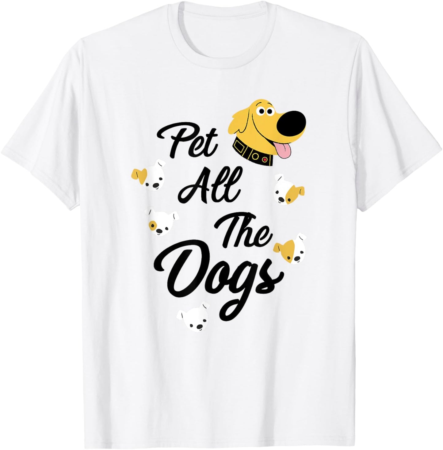 Disney Pixar UP Dug I Pet All The Dogs T-Shirt - T-Shirt | White