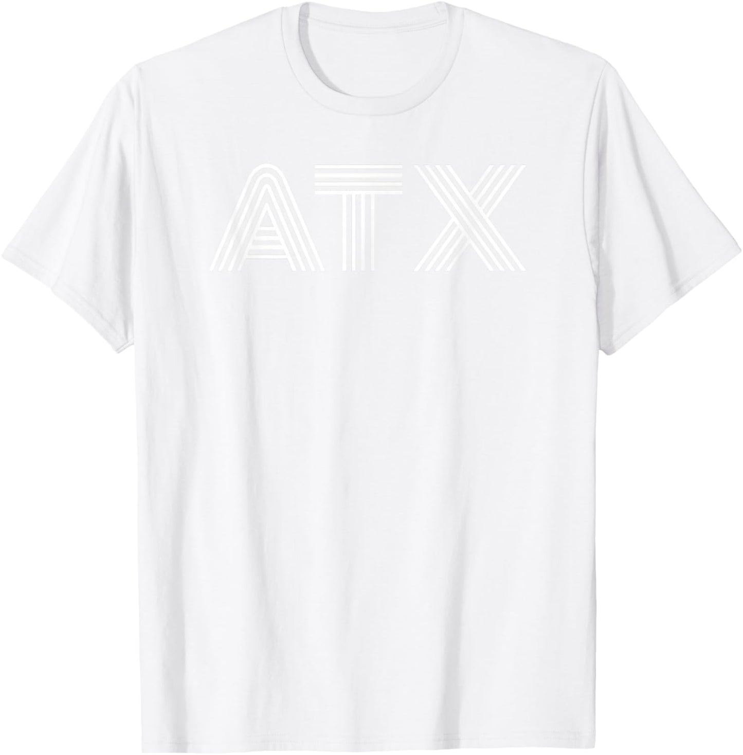 ATX/Austin TX Retro Design in White T-Shirt - T-Shirt | White