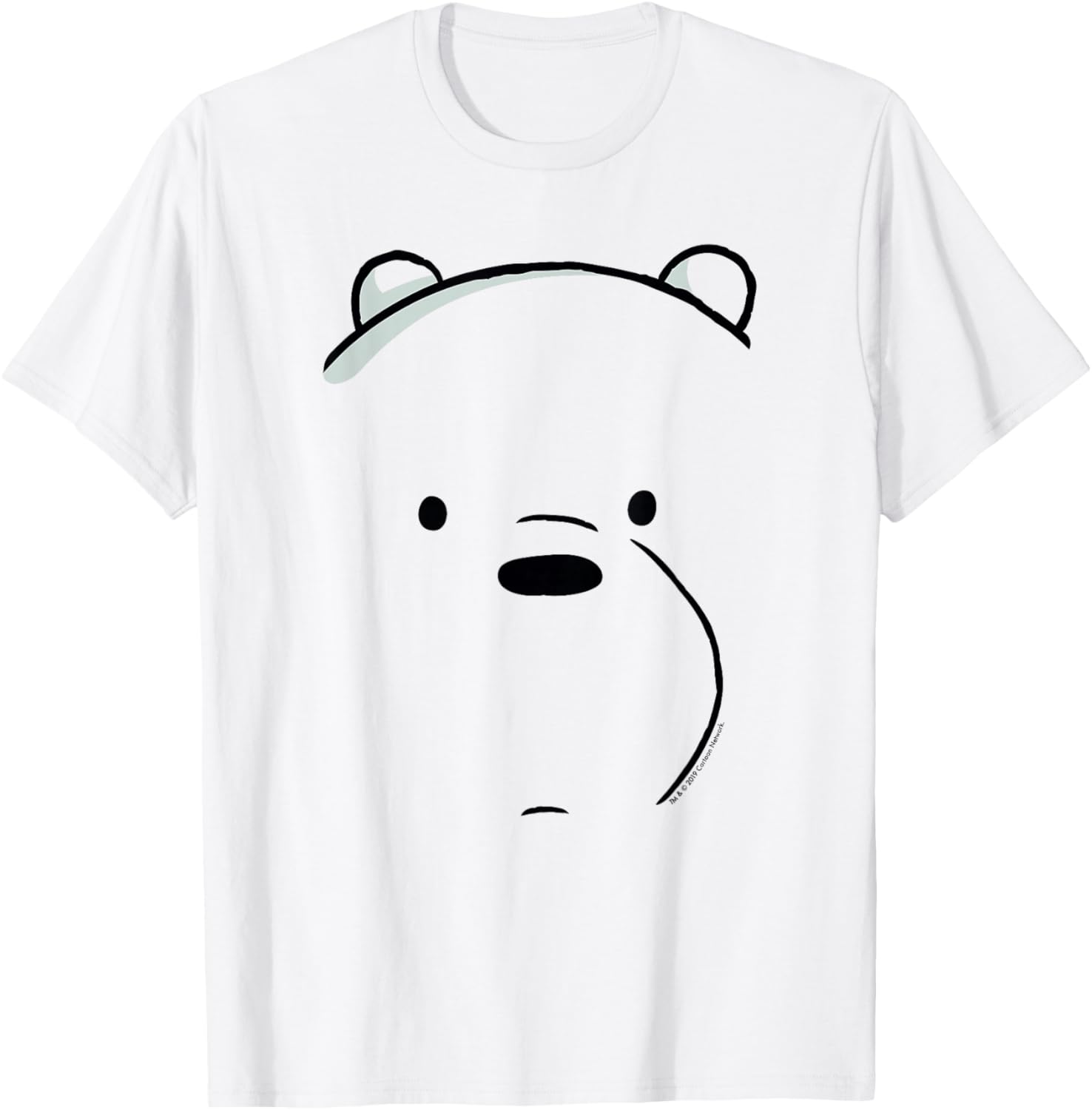 We Bare Bears Ice Bear Big Face T-Shirt - T-Shirt | White