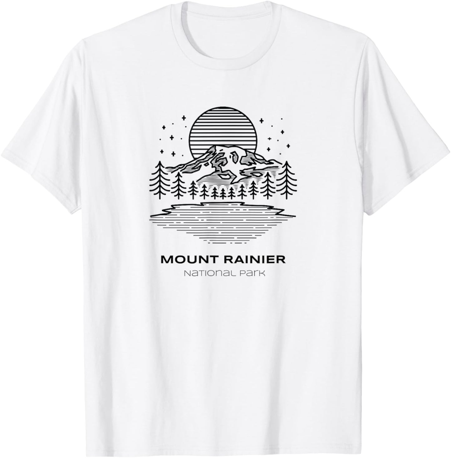 Vintage Mount Rainier National Park Hike T-Shirt - T-Shirt | White