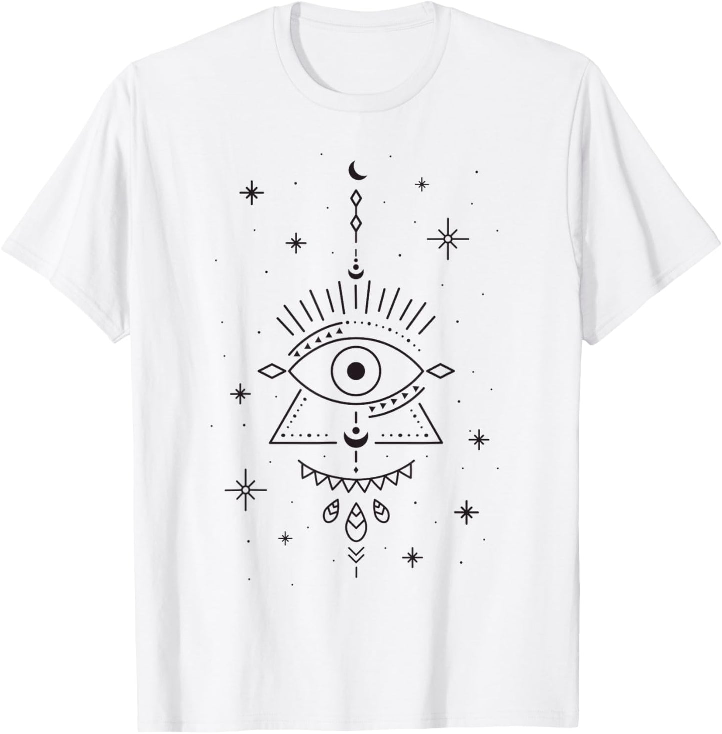 Seeing Eyes Yoga Evil Eye Yoga Evil Eye Curse Protection T-Shirt - T-Shirt | White