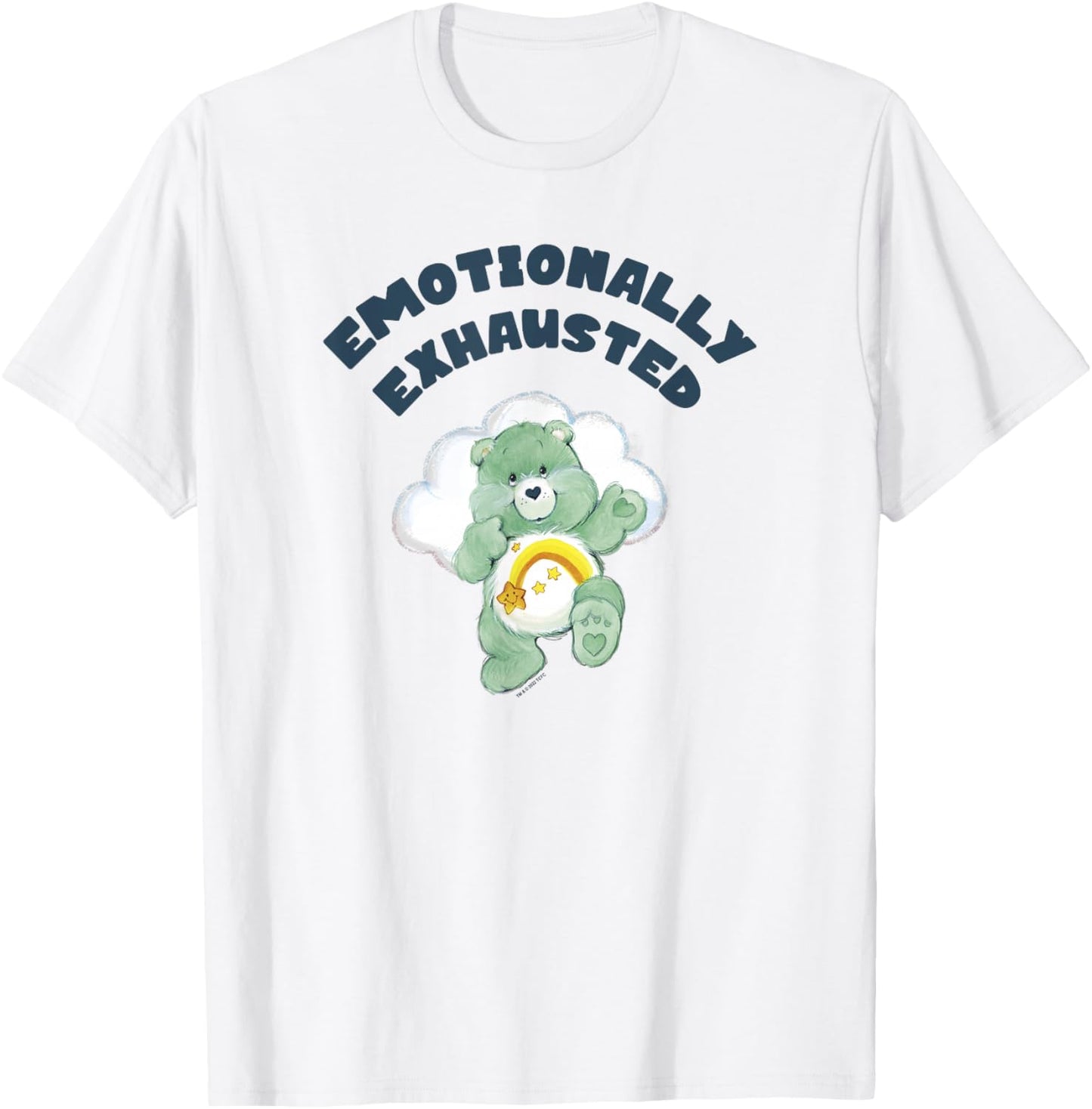 Care Bears Wish Bear Emotionally Exhausted Cloudy Poster T-Shirt - T-Shirt | White