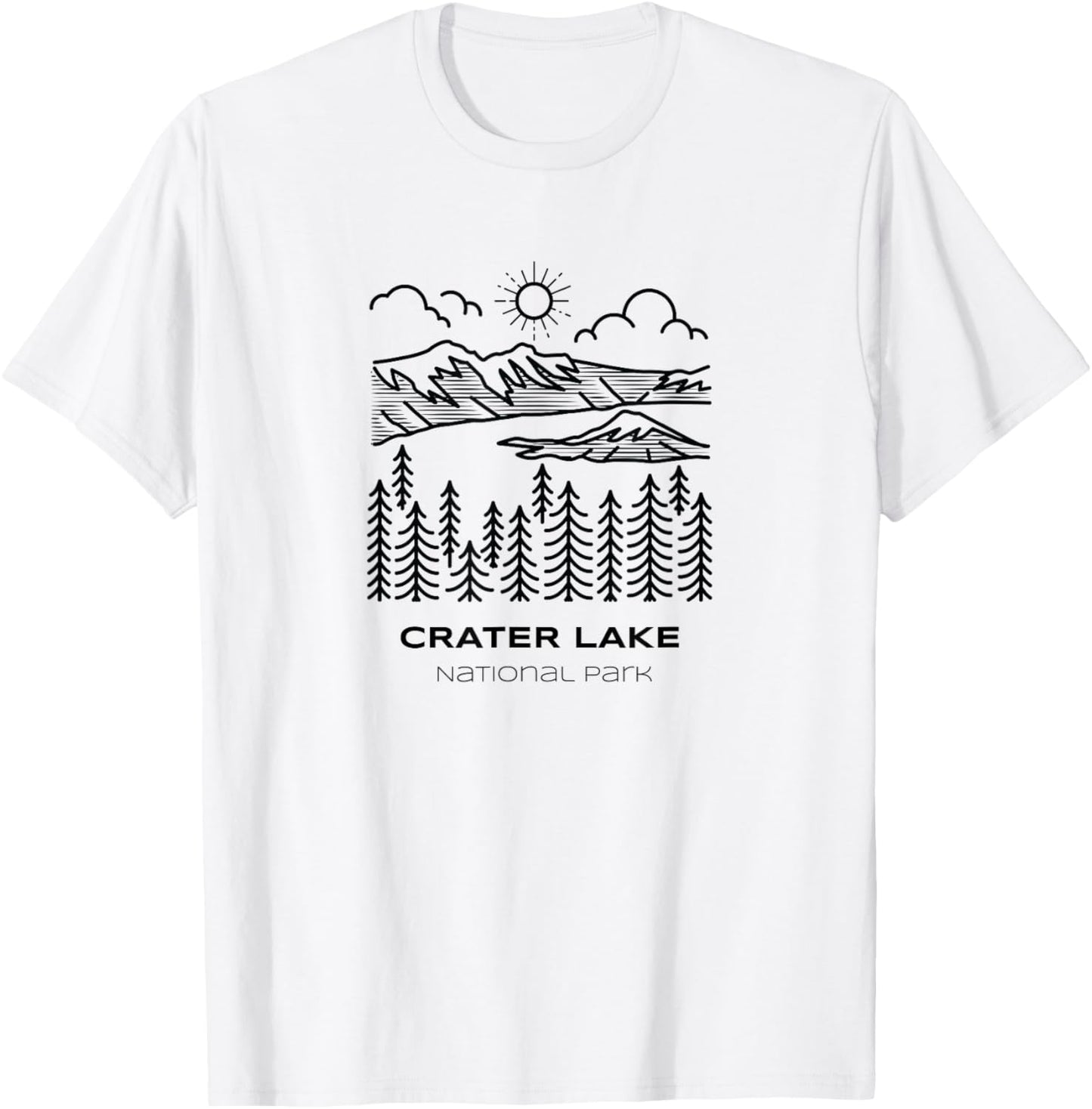 Vintage Crater Lake National Park Hike T-Shirt - T-Shirt | White