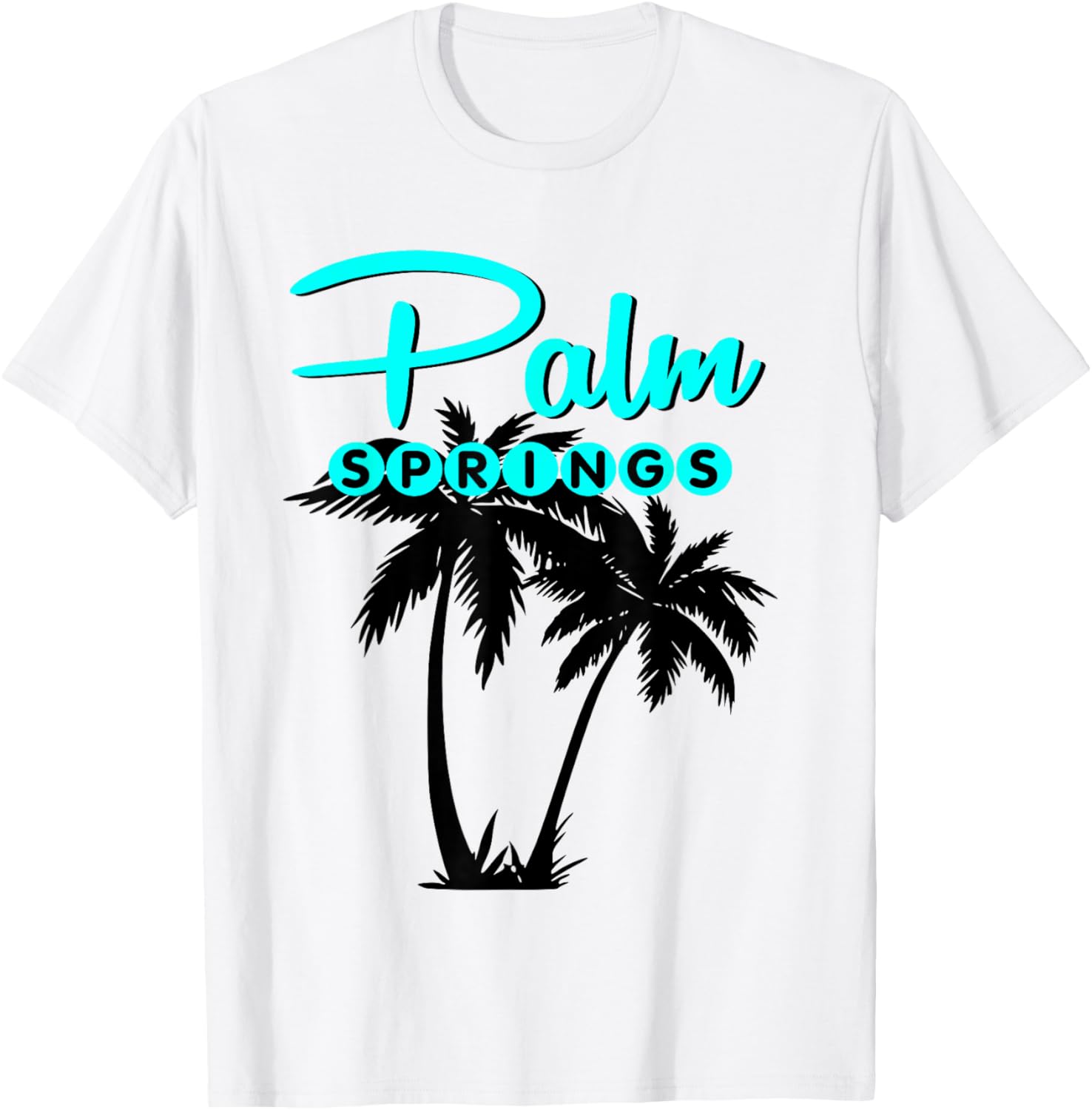 PALM SPRINGS RETRO VINTAGE CALIFORNIA Palm Tree T-Shirt - T-Shirt | White