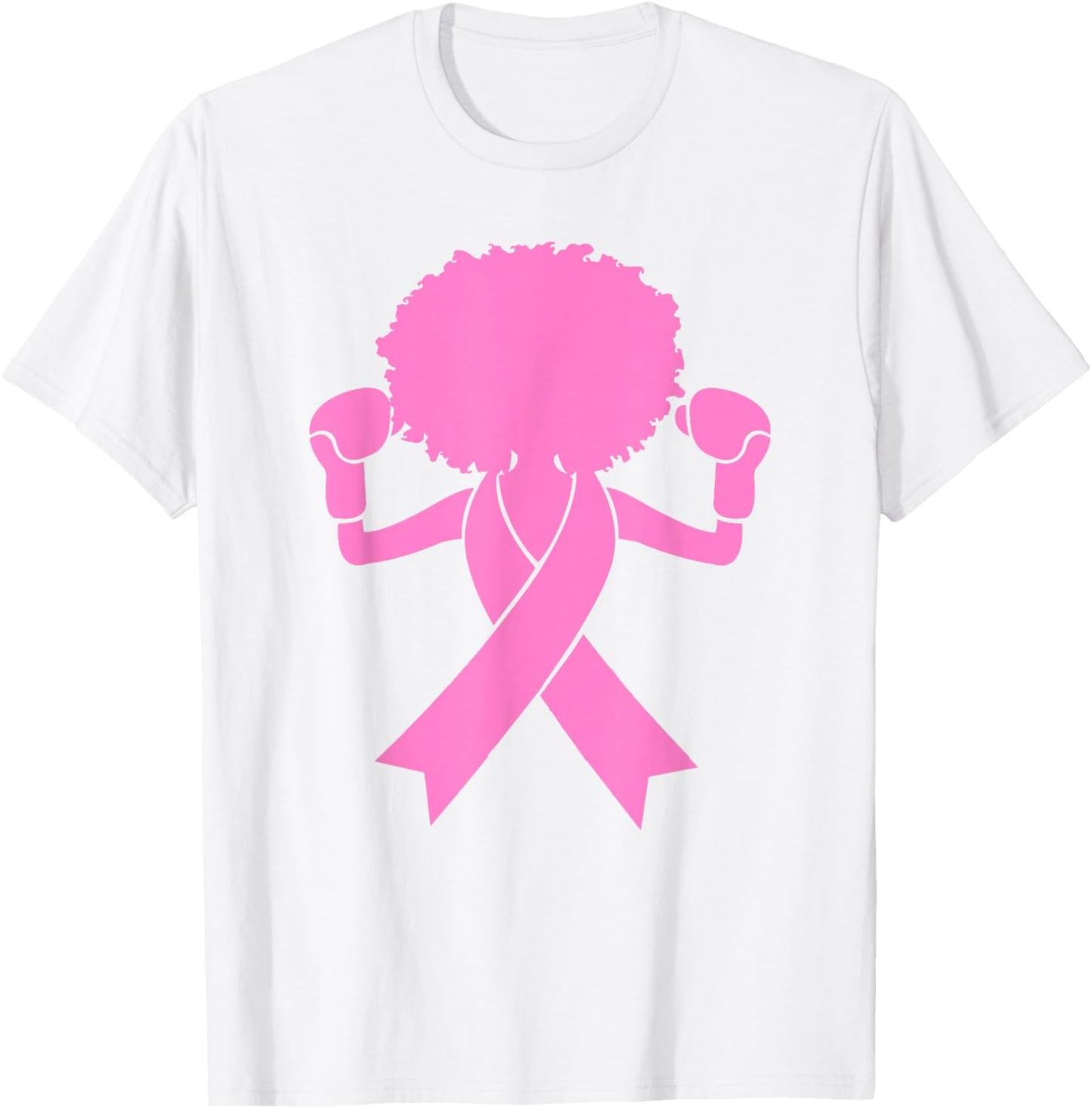 Breast Cancer Awareness Warrior Pink Ribbon Support T-Shirt - T-Shirt | White