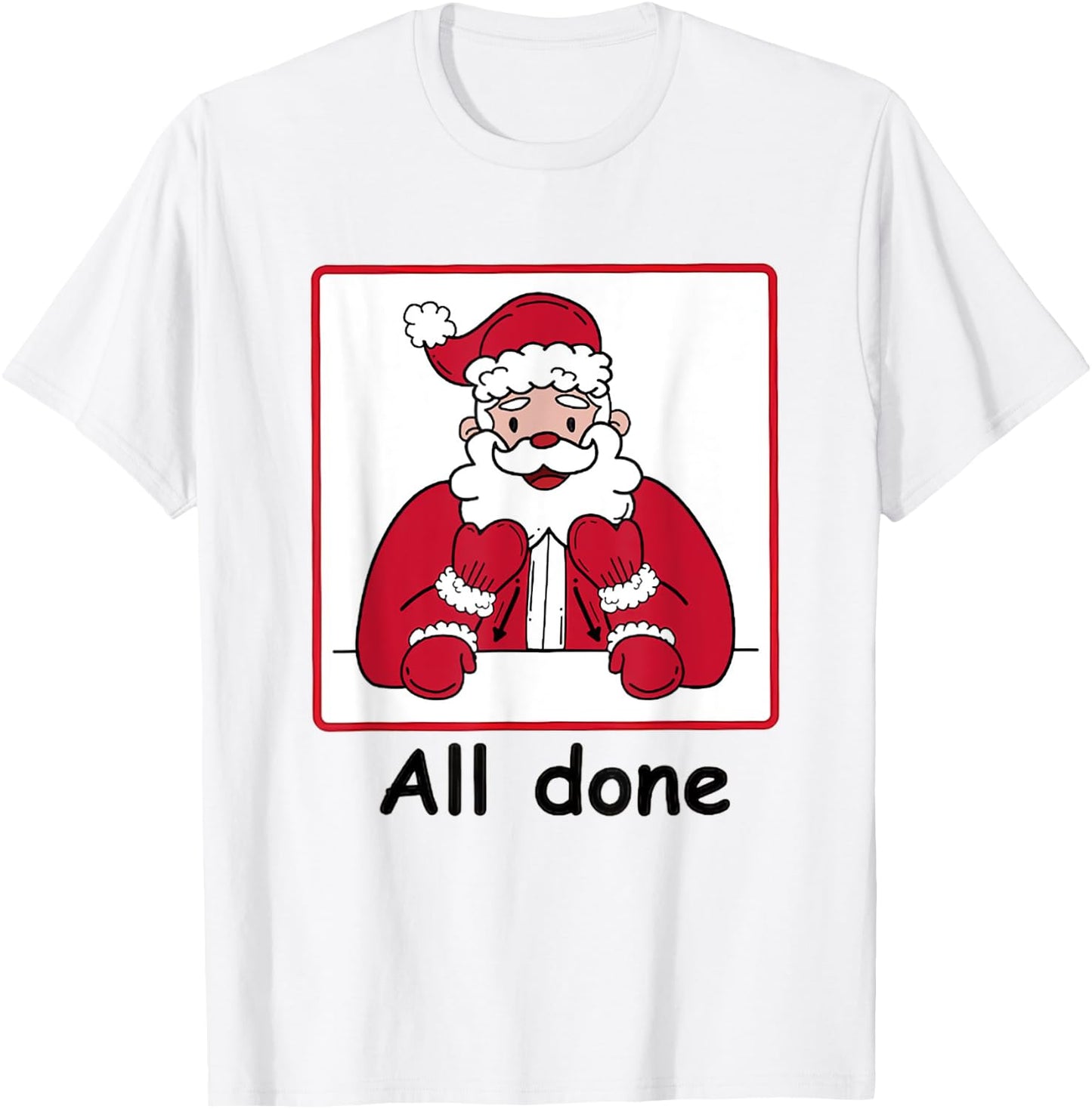 Retro All Done Christmas Special Ed Teacher Team Santa Women T-Shirt - T-Shirt | White