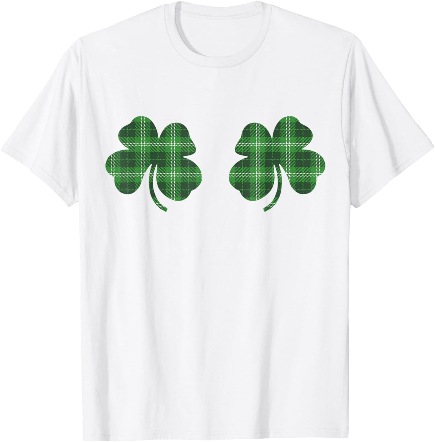 Shamrock Boobs Shirt Women Funny St Patricks Day Sexy Irish T-Shirt - T-Shirt | White