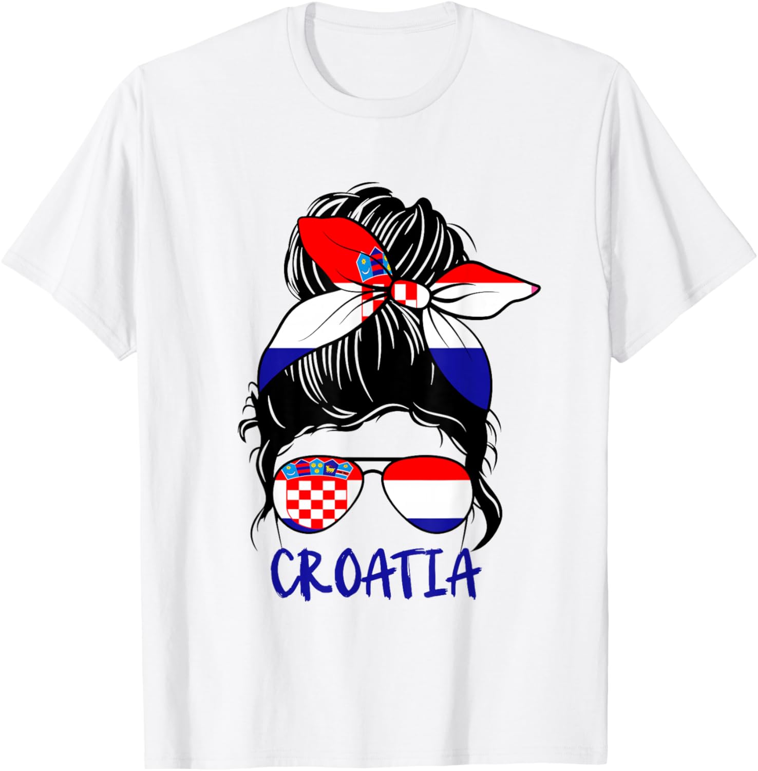 Croatian Girl Croatian Woman Proud Croatia Flag Hrvatska T-Shirt - T-Shirt | White